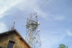 My big antenna tower with Mosley PRO96S and M2 2M12