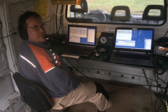 Pavel OK1GU in his mobile car