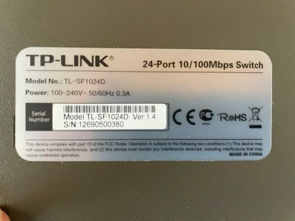 TP-LINK switch 24 portů, model TL-SF1024D - Image 4